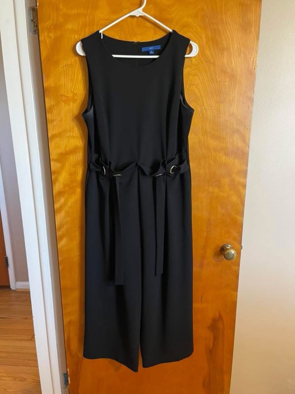Apt. 9 Black Sleeveless Belted Jumpsuit